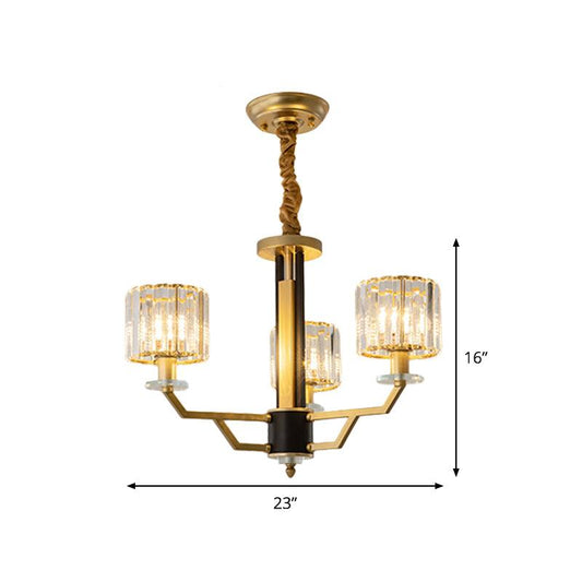 3/6 Heads Dining Room Suspension Lamp Minimalism Gold Chandelier - Rebooters