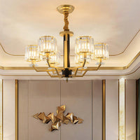 3/6 Heads Dining Room Suspension Lamp Minimalism Gold Chandelier - Rebooters
