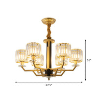 3/6 Heads Dining Room Suspension Lamp Minimalism Gold Chandelier - Rebooters