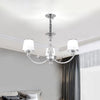 White Glass Cone Hanging Chandelier Modernism 3/6 Lights - Rebooters