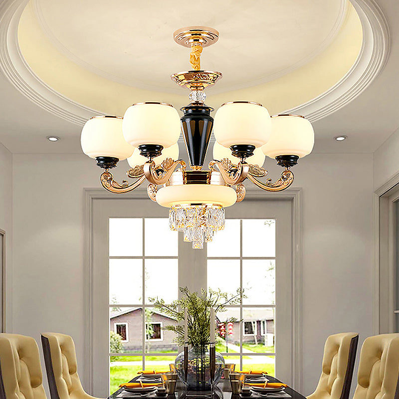 3-Layer Sitting Room Ceiling Pendant Crystal Block Chandelier - Rebooters