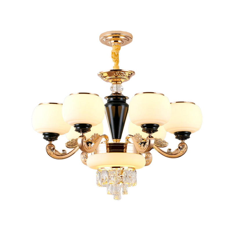 3-Layer Sitting Room Ceiling Pendant Crystal Block Chandelier - Rebooters