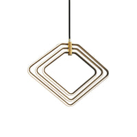 13"/16" W Rhombus Chandelier Lamp Modern Metal Ceiling Light - Rebooters