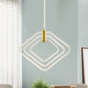 13"/16" W Rhombus Chandelier Lamp Modern Metal Ceiling Light - Rebooters