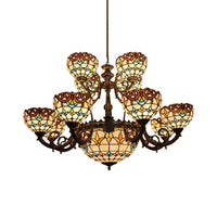 Baroque Style Extra Large Chandeliers 26/13-Light Art Glass Pendant Ceiling Lamp - Rebooters