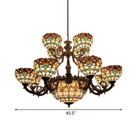 Baroque Style Extra Large Chandeliers 26/13-Light Art Glass Pendant Ceiling Lamp - Rebooters