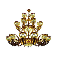 Baroque Style Extra Large Chandeliers 26/13-Light Art Glass Pendant Ceiling Lamp - Rebooters