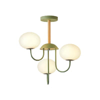 3/5 Lights Living Room Hanging Lamp with Pearl Glass Shade - Rebooters