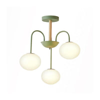 3/5 Lights Living Room Hanging Lamp with Pearl Glass Shade - Rebooters
