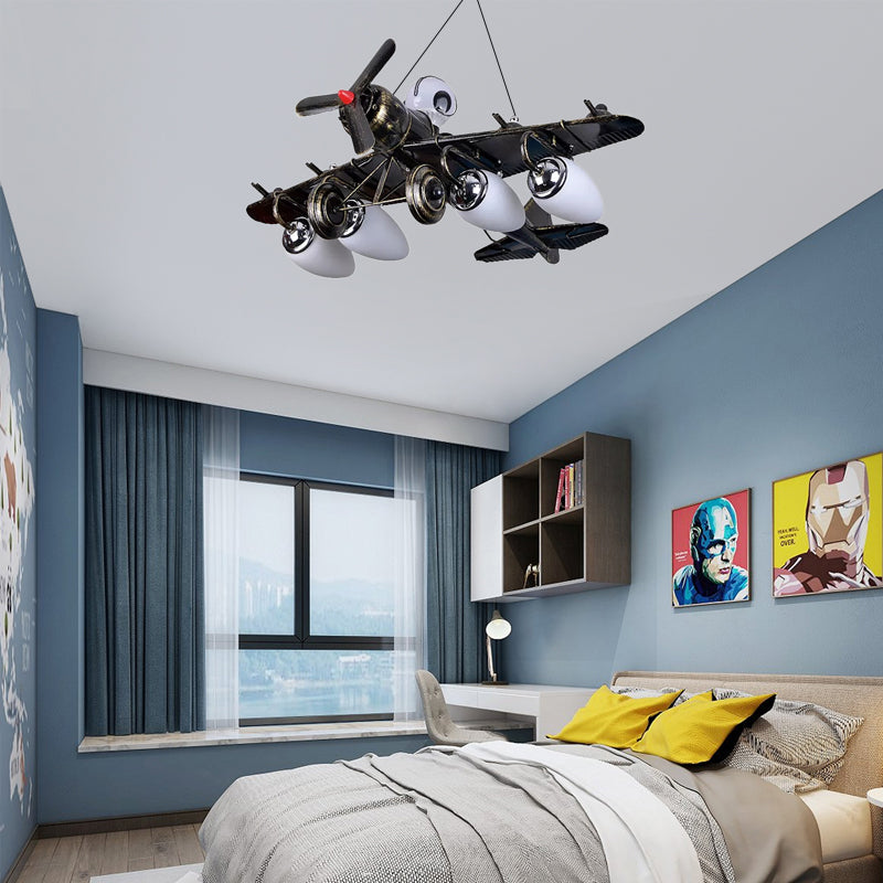 Cool Fighter Airplane Pendant Light Metal 5 Lights Lamp - Rebooters