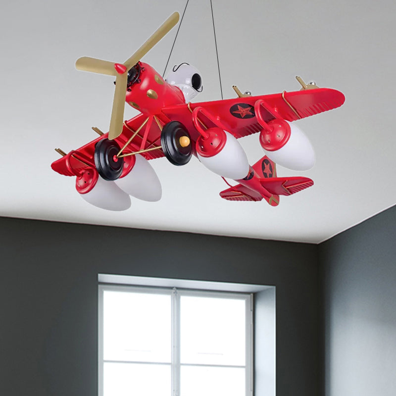 Cool Fighter Airplane Pendant Light Metal 5 Lights Lamp - Rebooters