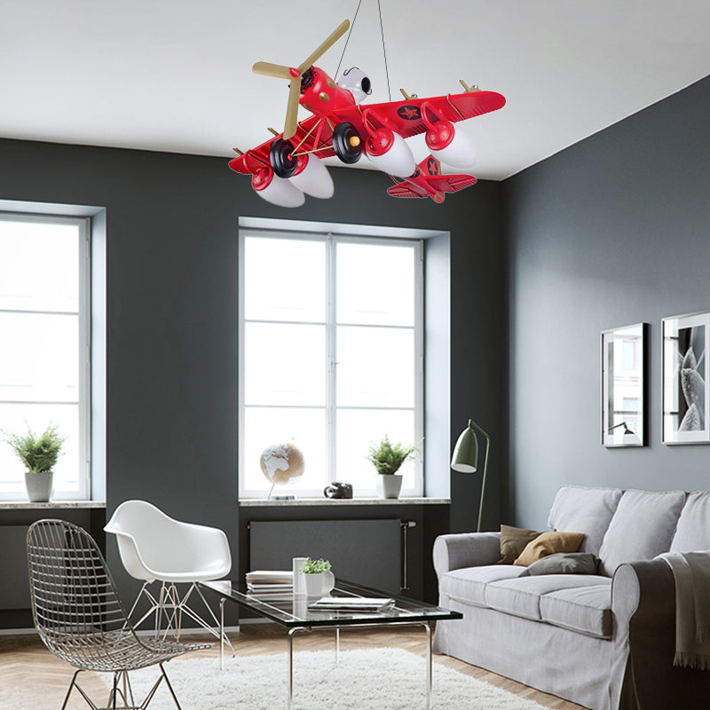 Cool Fighter Airplane Pendant Light Metal 5 Lights Lamp - Rebooters