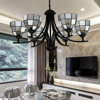 6/8 Lights Grid Pattern Chandelier Lamp with 16 Inch Chain - Rebooters