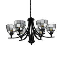 6/8 Lights Grid Pattern Chandelier Lamp with 16 Inch Chain - Rebooters