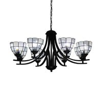6/8 Lights Grid Pattern Chandelier Lamp with 16 Inch Chain - Rebooters