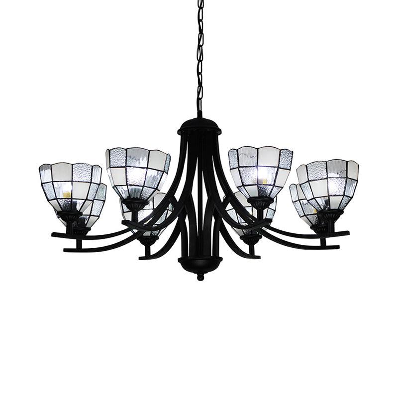 6/8 Lights Grid Pattern Chandelier Lamp with 16 Inch Chain - Rebooters