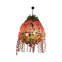 4 Heads Hanging Chandelier Industrial Restaurant Floral Light - Rebooters