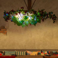 6-Light Hanging Chandelier Farm Eggs Opal Glass Pendant Lighting - Rebooters