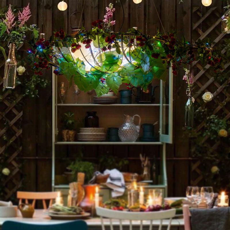 6-Light Hanging Chandelier Farm Eggs Opal Glass Pendant Lighting - Rebooters