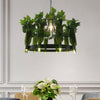 Clear Glass Black Hanging Chandelier 10-Light Vintage Light - Rebooters