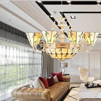 9/11 Lights Leaf Indoor Pendant Light Stained Glass Chandelier - Rebooters