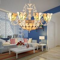 9/11 Lights Leaf Indoor Pendant Light Stained Glass Chandelier - Rebooters