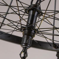 2 Tiers Star Chandelier Lamp Vintage Stained Glass Ceiling Light Fixture in Black Finish - Rebooters