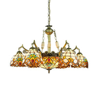 9/11 Lights Living Room Chandelier Lamp Victorian Yellow Pendant Light - Rebooters