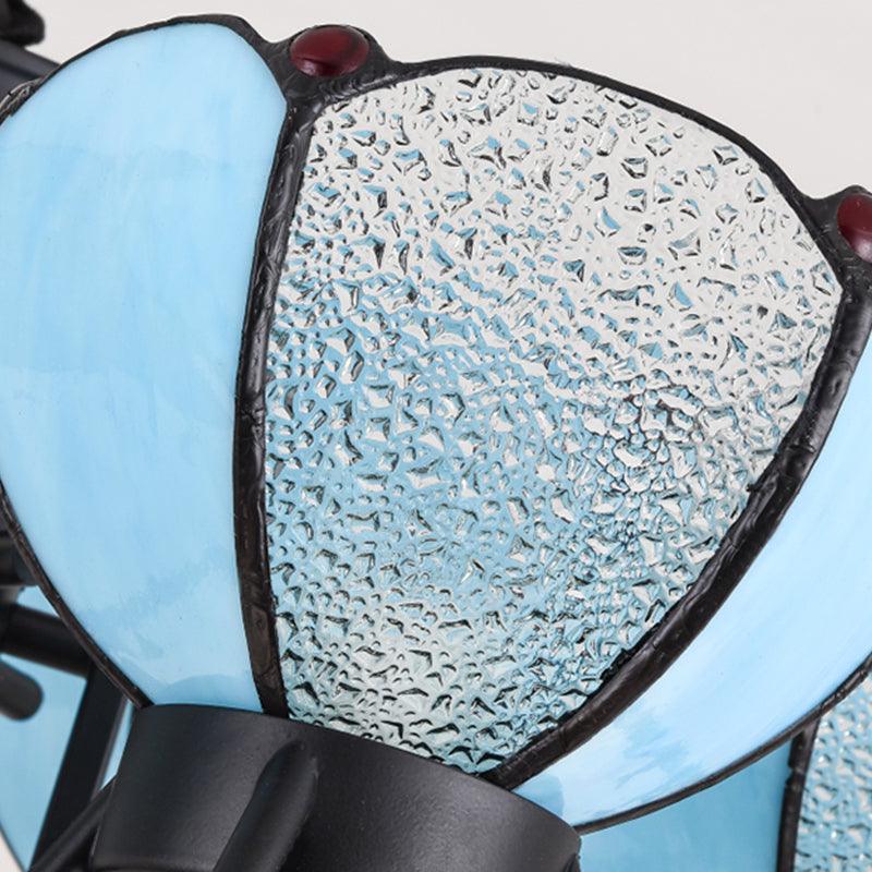 6/8 Lights Bowl Pendant Lighting Adjustable Chain Tiffany Chandelier Lamp in Blue for Foyer - Rebooters