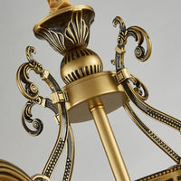 6/8 Lights Domed Chandelier with Mosaic Design White Glass - Rebooters