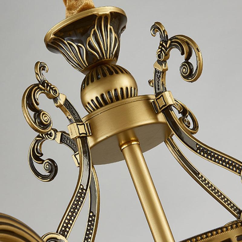 6/8 Lights Domed Chandelier with Mosaic Design White Glass - Rebooters