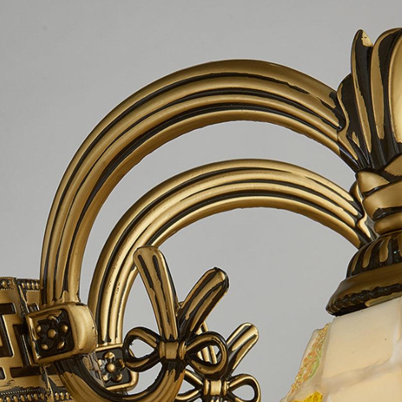 6/8 Lights Domed Chandelier with Mosaic Design White Glass - Rebooters