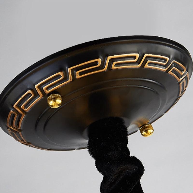 3 Lights Bowl Chandelier Light Beige Glass Traditional Pendant - Rebooters