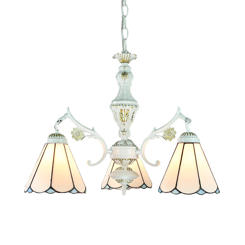 Traditional Indoor Pendant Light with Stained Glass Chandelier - Rebooters