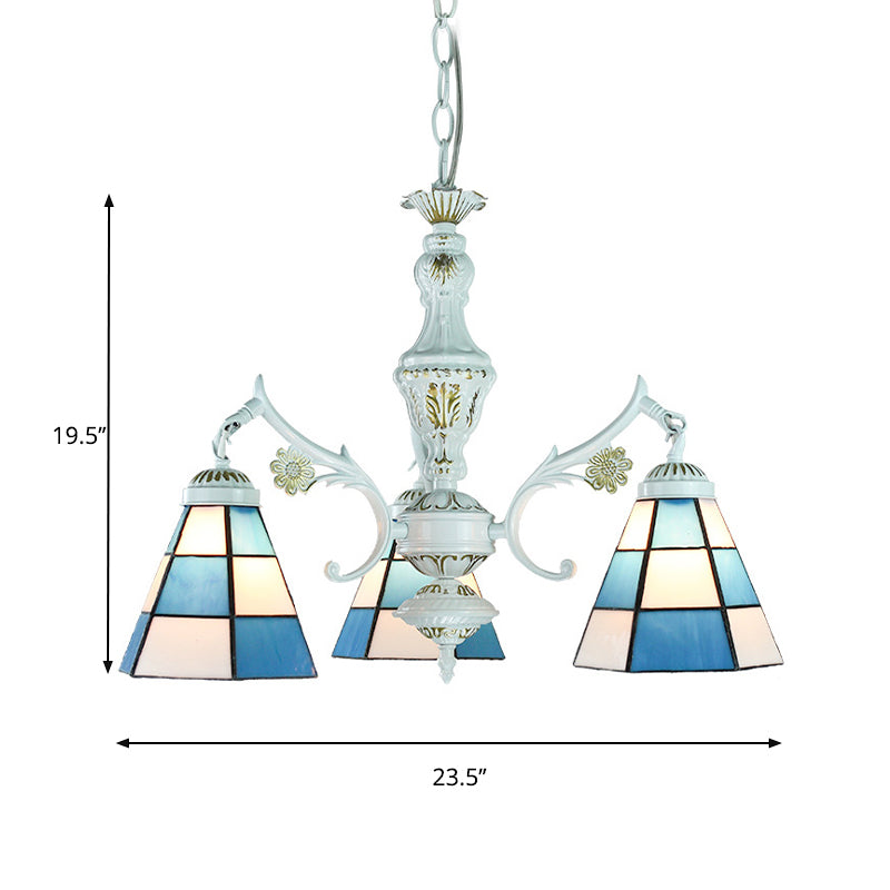 Traditional Indoor Pendant Light with Stained Glass Chandelier - Rebooters