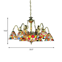 Antique Bronze Conical Pendant Light Tiffany 9/11 Lights - Rebooters