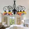 Tiffany Dragonfly Ceiling Chandelier with Curved Arm - Rebooters