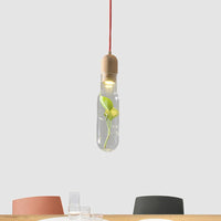 1-Head Ceiling Pendant Factory Bottle Clear Glass LED Light - Rebooters