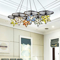10/6/7 Lights Star Living Room Hanging Light Tiffany Chandelier - Rebooters
