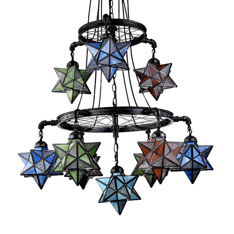 10/6/7 Lights Star Living Room Hanging Light Tiffany Chandelier - Rebooters