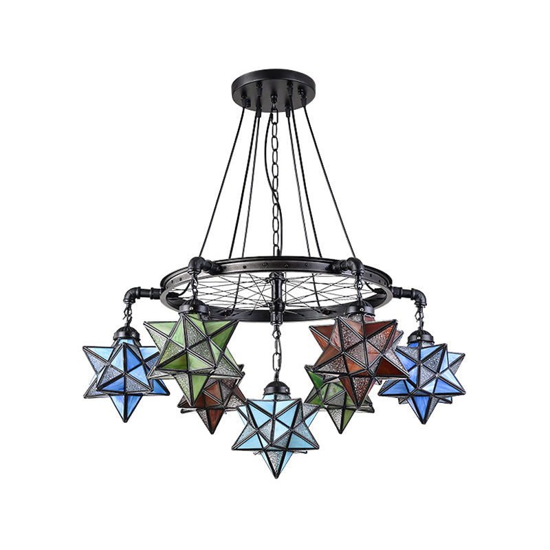 10/6/7 Lights Star Living Room Hanging Light Tiffany Chandelier - Rebooters