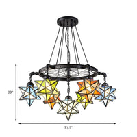 10/6/7 Lights Star Living Room Hanging Light Tiffany Chandelier - Rebooters