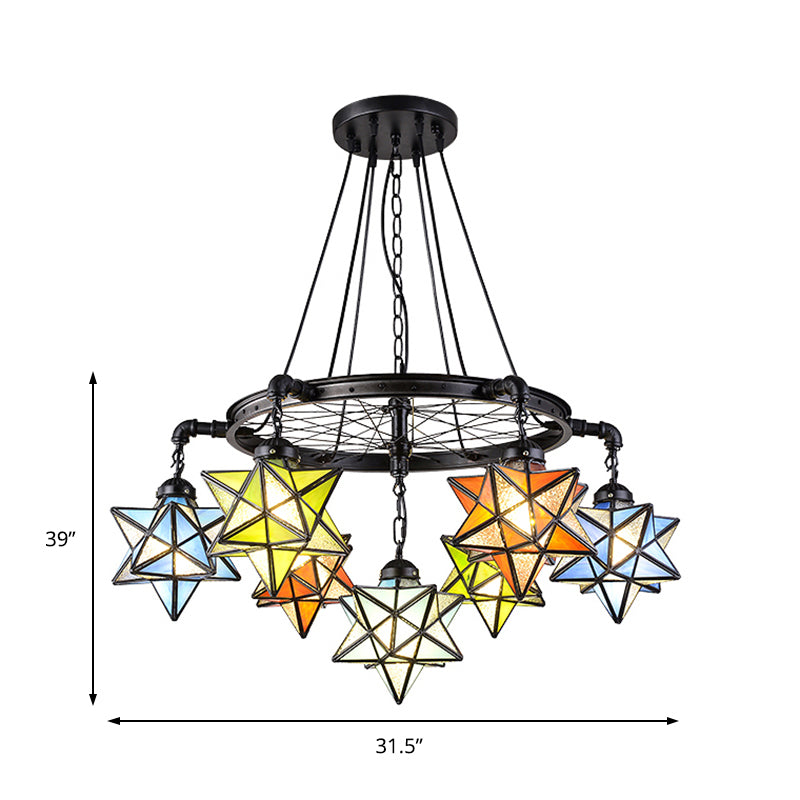 10/6/7 Lights Star Living Room Hanging Light Tiffany Chandelier - Rebooters