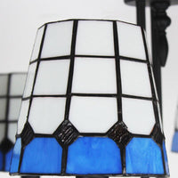 4/6/8 Heads Glass Lattice Bucket Chandelier Tiffany Antique Light - Rebooters