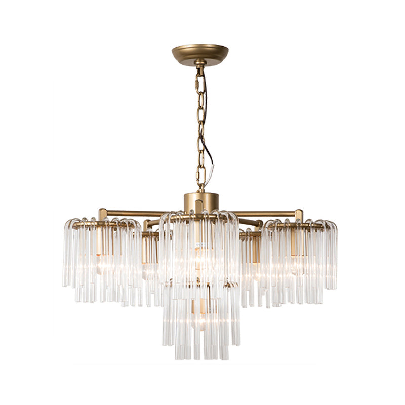 Crystal Circular Chandelier Pendant Light Rustic 6/7/10 Lights Gold - Rebooters