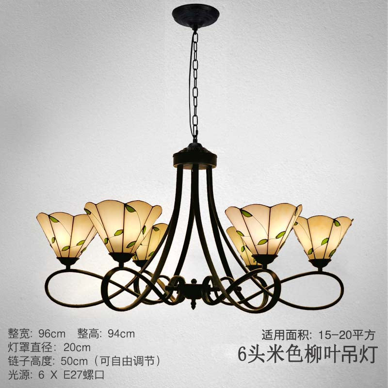 3/5 Lights Scalloped Cone Hanging Chandelier Baroque Lighting - Rebooters