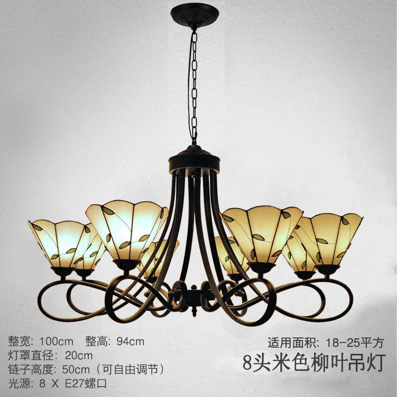 3/5 Lights Scalloped Cone Hanging Chandelier Baroque Lighting - Rebooters