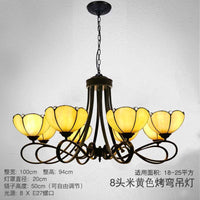 3/5 Lights Scalloped Cone Hanging Chandelier Baroque Lighting - Rebooters