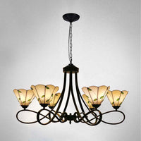 3/5 Lights Scalloped Cone Hanging Chandelier Baroque Lighting - Rebooters