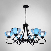 3/5 Lights Scalloped Cone Hanging Chandelier Baroque Lighting - Rebooters